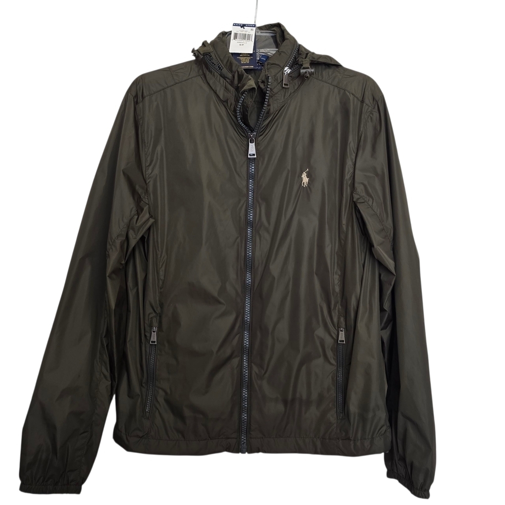 NWT Polo by Ralph Lauren Armadillo Men's Olive Green Windbraker Jacket